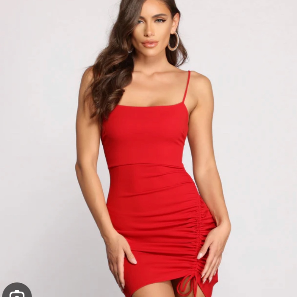 Windsor Ready to Ruche Red Cocktail Dress Size Medium